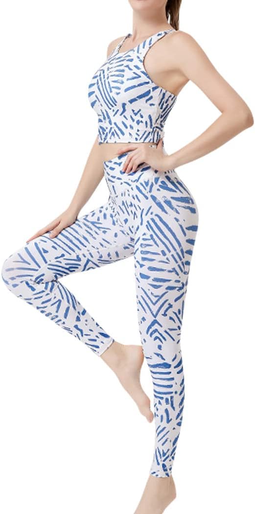 [DAYCLOSET] ヨガウェア レディース 上下セット タンクトップ カップ付き レギンス 薄手 ストレッチ yoga103 (M, ピンク) — ホワイト